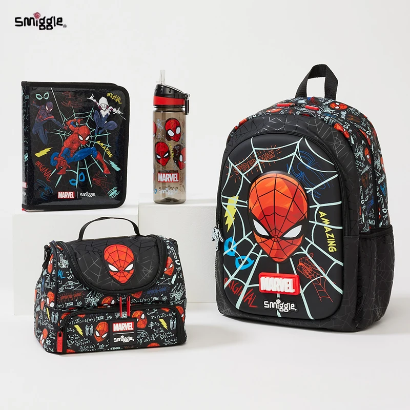 Marvel Spider Man Australia Smiggle plecak chłopiec plecak plecak studencki butelka wody torba na Lunch piórnik do artykułów piśmienniczych