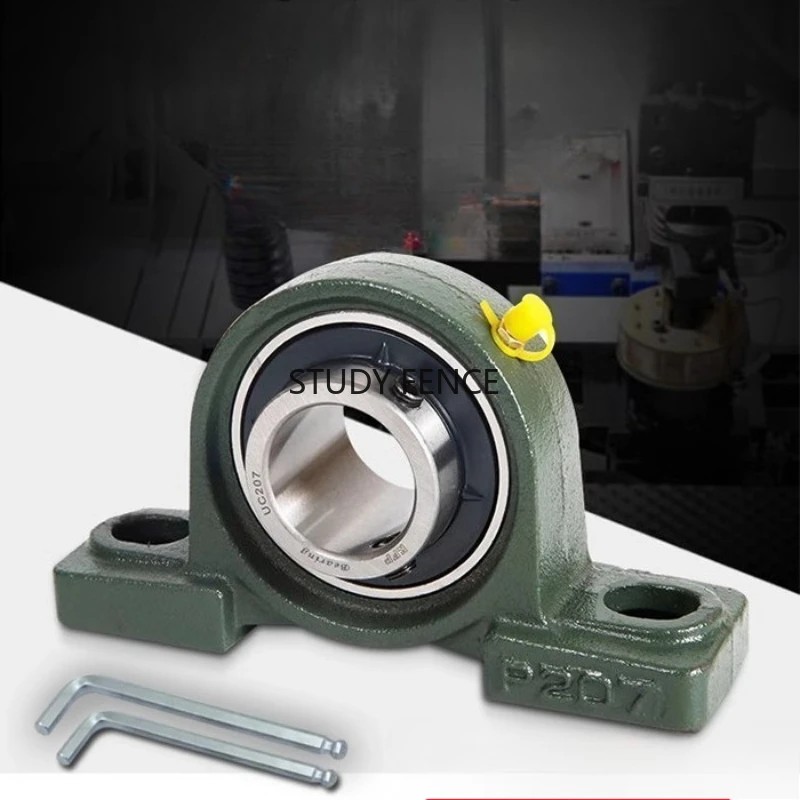 1pc Cast Iron External Spherical Bearing with Seat Vertical Bearing Seat UCP201/202/203/204/205/206/207 Fixed Seat Hardware