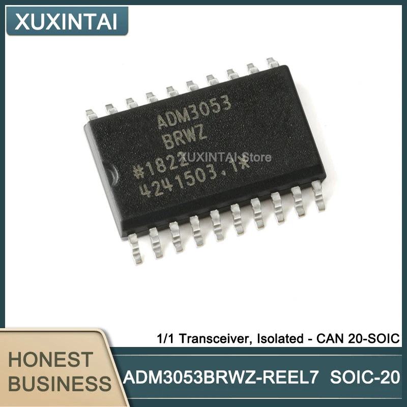 5Pcs/Lot  New Original  ADM3053BRWZ-REEL7 ADM3053BRWZ 1/1 Transceiver, Isolated - CAN 20-SOIC