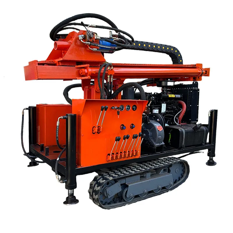 Feiyang FY-260 High Quality Pneumatic Drilling Rig with Crawler Chassis PLC-Controlled Engine & Pump High Operating Efficiency