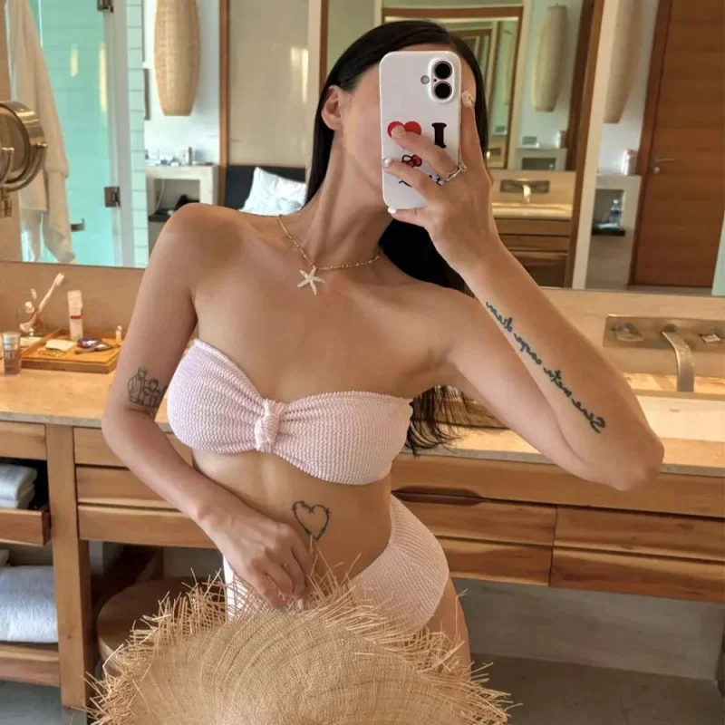 2025 Holiday Swimwear Bikini Style Two-Piece Women Swimsuit Korean High-End Feelings Summer Vacation Tankini Set Women'S Suit