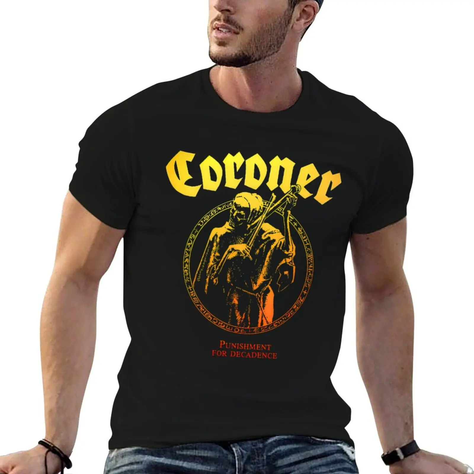 Coroner Thrash Metal T-Shirt Quick Dry Training Short Sleeve Tee