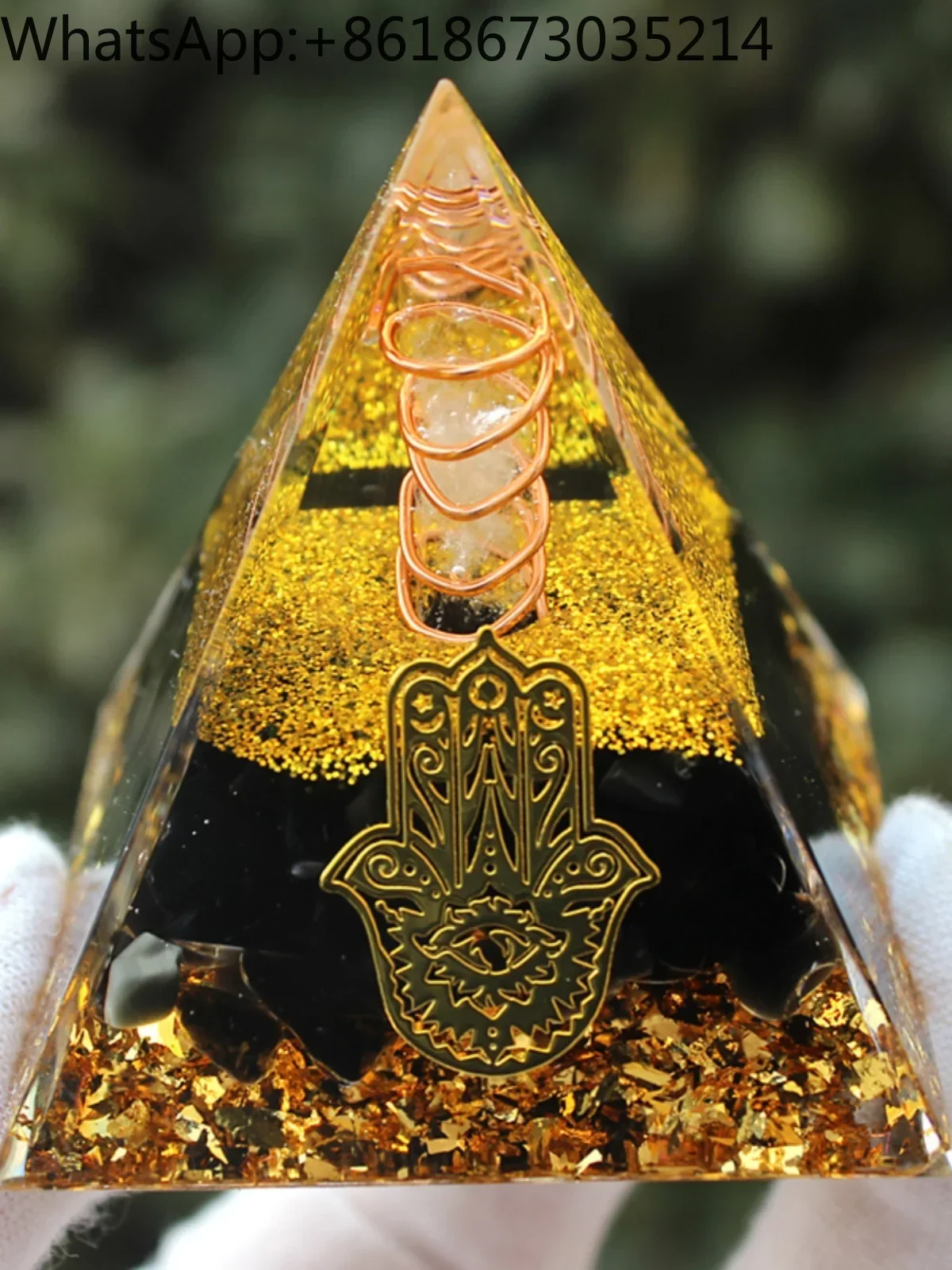 Hot selling crystal pillar, crystal crushed stone pyramid, home resin drip glue handicrafts, office desktop ornaments