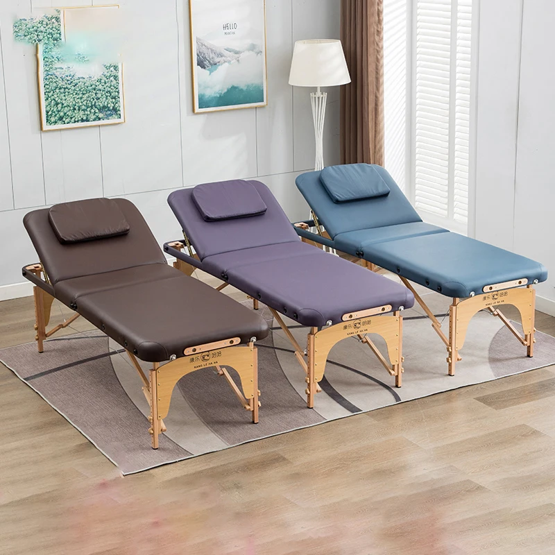 Simplicity Portable Economic Lashists Stretcher Reclining Wooden Base Apply Eyelashes Tattoo Treatment Katlanır Yatak Massage