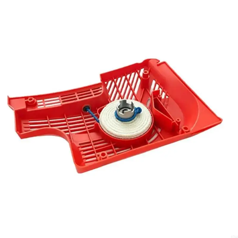 K1270 Pull Starter Assembly with Plastic Housing, T-Shaped Handle, Pull-Rope Wheel, Metal Spring, and Preassembled Bolt-On 87HA