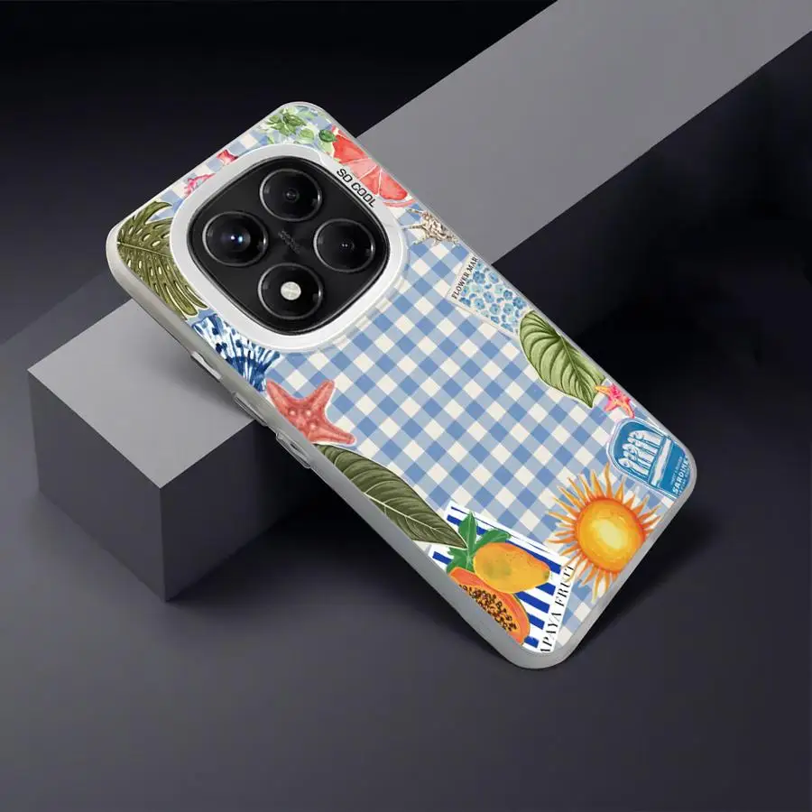 เคสสำหรับ Xiaomi Poco F4 F3 GT C50 C51 X5 X3 NFC X3 Pro เคสหลังโทรศัพท์ลายกุ้งมังกรและกุ้งลายทะเลเท่ๆ