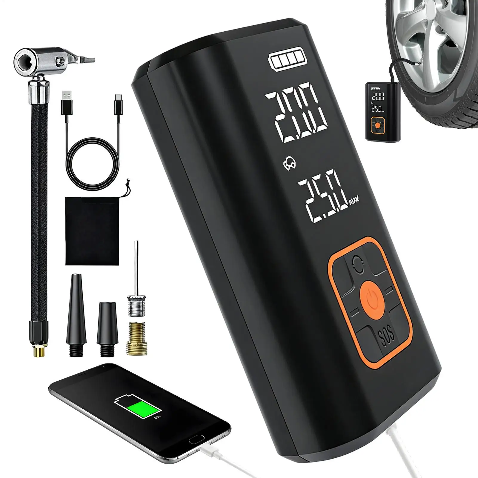 car-tire-air-compressor-rechargeable-portable-digital-display-motorcycle-inflator-with-digital-gauge-for-truck-bike-motorcycle