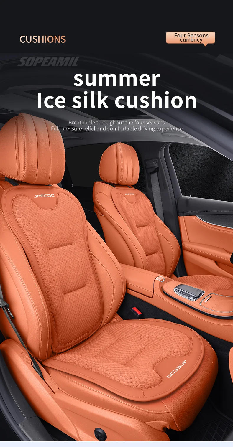Für Chery JAECOO J5 J5EV J6 J7 J7SHS J8 J9 2024-2026 Auto-Sitzrückenlehnen-Kissenbezug Atmungsaktiver Sitzschutzbezug – Detail 1
