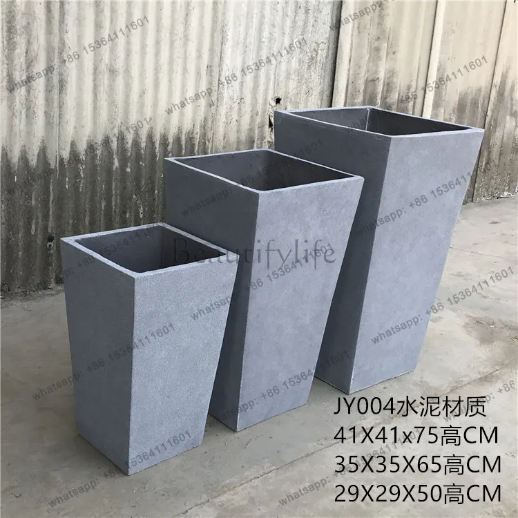 Rectangular Cement Flower Box Combination Green Plant Sample Room Outdoor Landscape Ornament