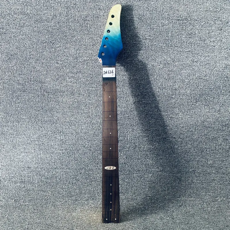 IN626 DIY Guitar Parts Semi Finishing Electric Guitar Neck Maple+Rosewood 24 Frets 648mm Scales Length for Replace No Frets