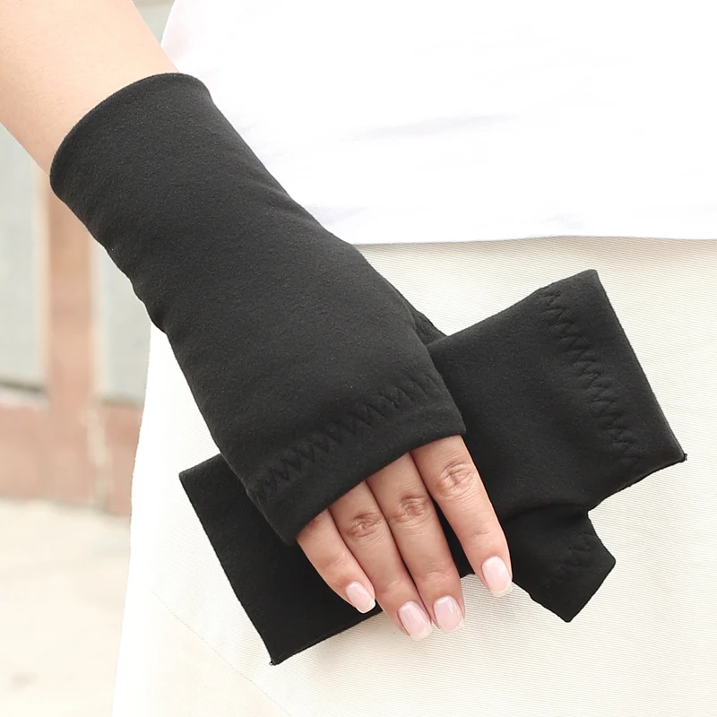 Winter Outdoor Sports Warm Half Finger Gloves for Women and Men Non-Slip Students Cycling Cold Office Bare Finger Gloves
