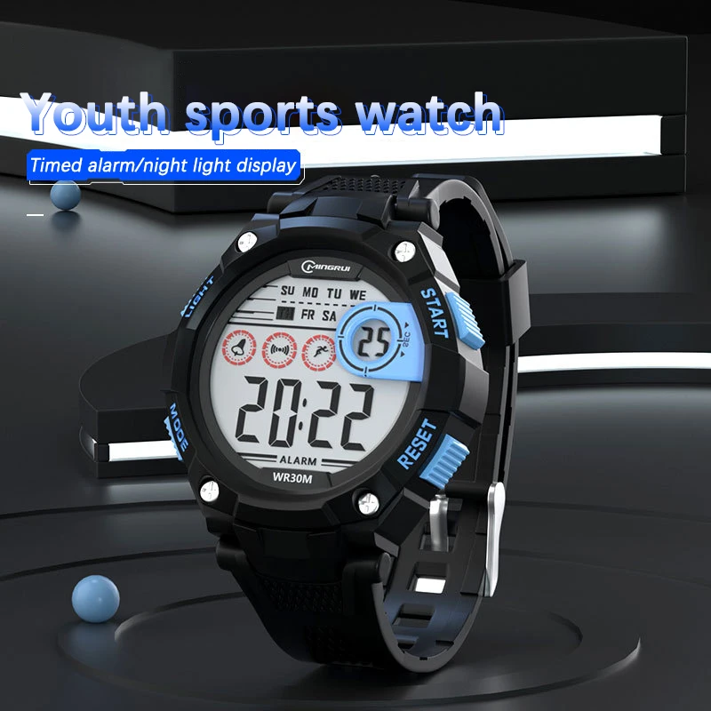 UTHAI CE148 New student electronic watch, junior high school boys' watch, waterproof and anti drop sports luminous watch