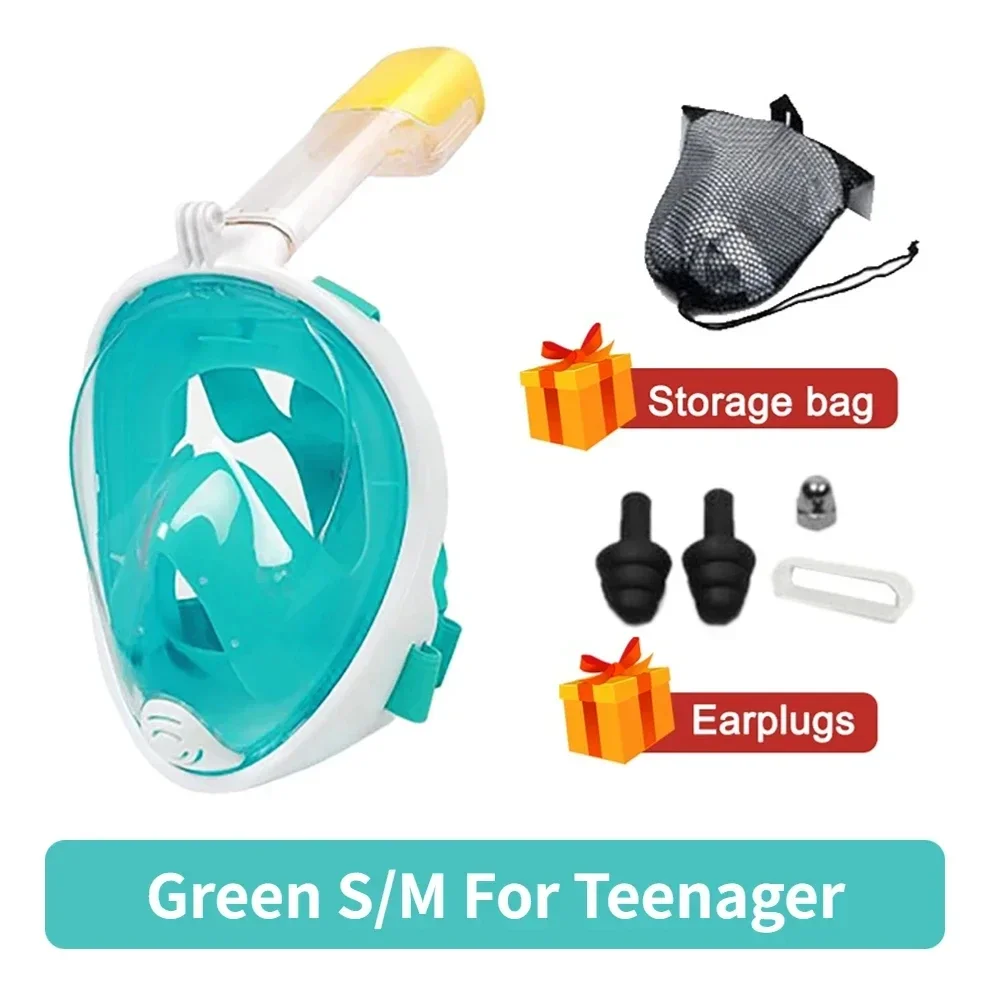 Professioneel snorkelduikmasker onderwater scuba volgelaatsnorkelmasker anti-condensbril voor kinderen volwassen zwemuitrusting - afbeelding 1