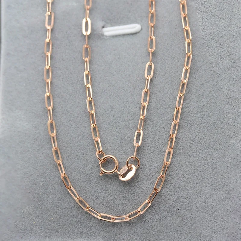 585 Purple Gold Simple Tassel Necklace Plated with 14K Rose Gold Multi Wear Method clavicle chain Neutral Style Jewelry