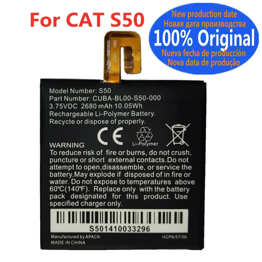 

Caterpillar Original Phone Battery For CAT S50 CUBA-BL00-S50-000 High Quality Replacement Batteries Bateria Fast Shipping