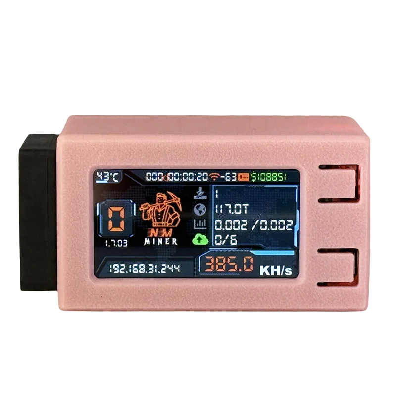 

BTC Solo Lottery Bitcoin Bitcoin Crypto Miner BTC Miner Nerd Miner With Cool Fan Nmminer Nerdminer V2 Pro Max 390KH/S