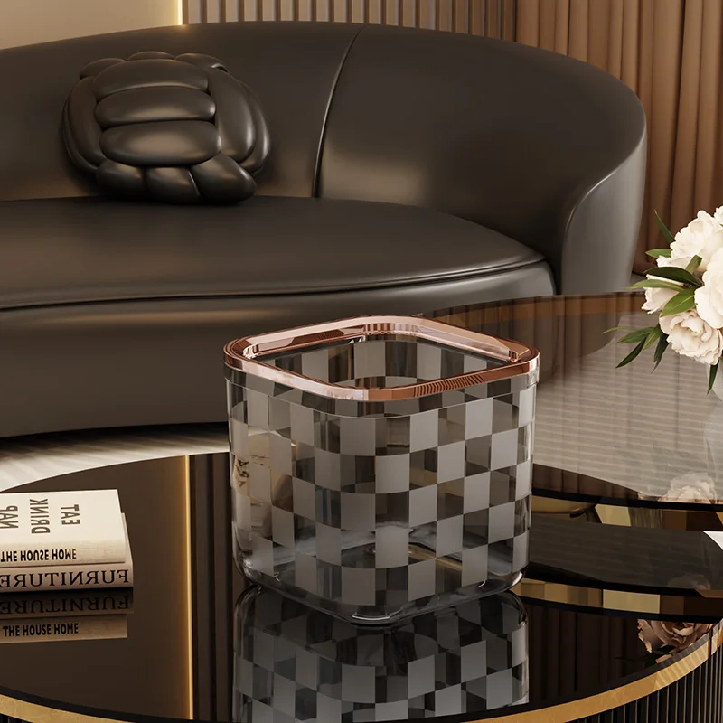 

Luxury Desktop Tra Can Kitchen Table Dining Table Car Tabletop High End Sli Cact Waste Box Storage Bin