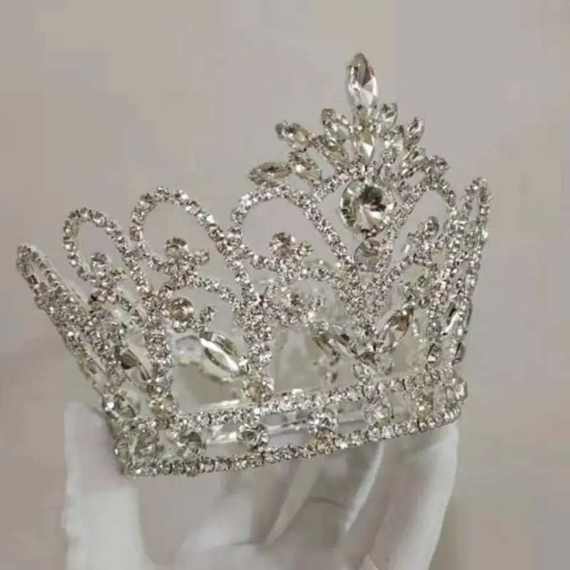 Wedding Accessories full round Queen crown Pageant For Women