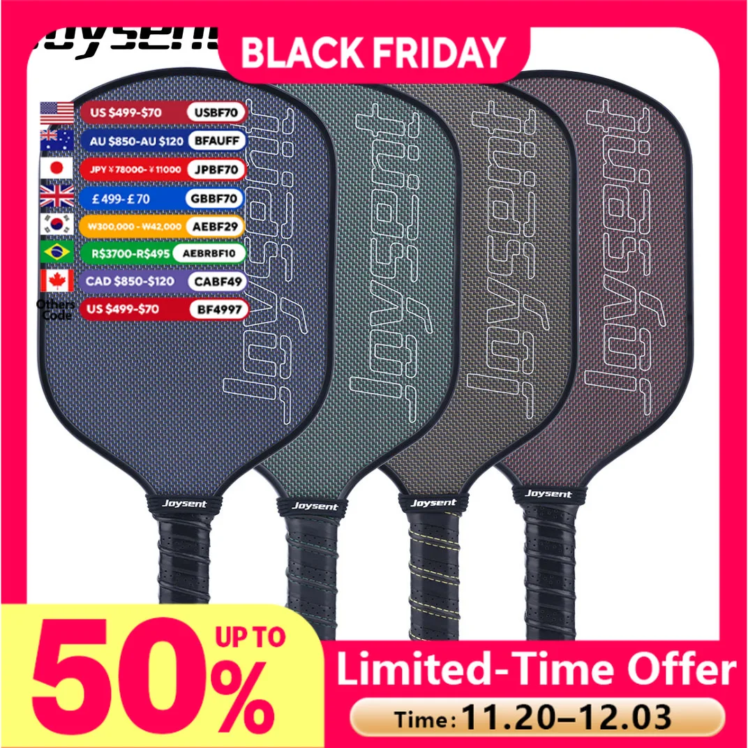 

Joysent Titanium Wire Pickleball Paddle Carbon Fiber Pickleballs For Spin Control Foam Edges Thermoformed For Man & Woman