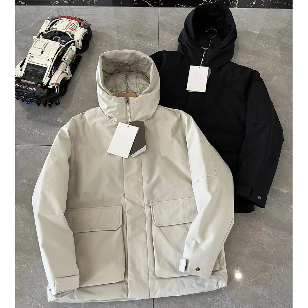

Зимняя уличная куртка для пар, нейтральная, водонепроницаемая, износостойкая, теплая, с капюшоном, хлопковая, мужская, модная, городской стиль, размер L