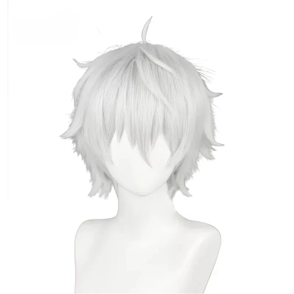 Silver White Hair Anime Cosplay Heat Resistant Synthetic Wigs Seishiro Nagi Cosplay Wig Short Wig