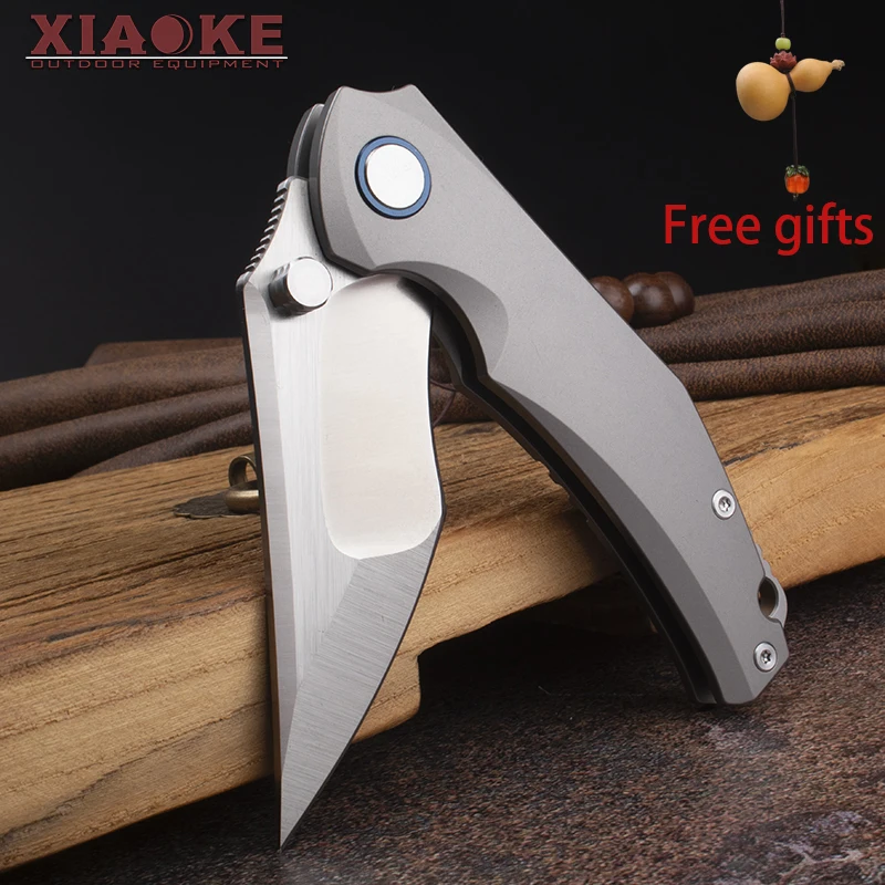 

M390 Steel Blade TC4 Titanium Handle Outdoor Camping Hunting Survival Folding Pocket Knife Portable EDC Collection Tools Men's G