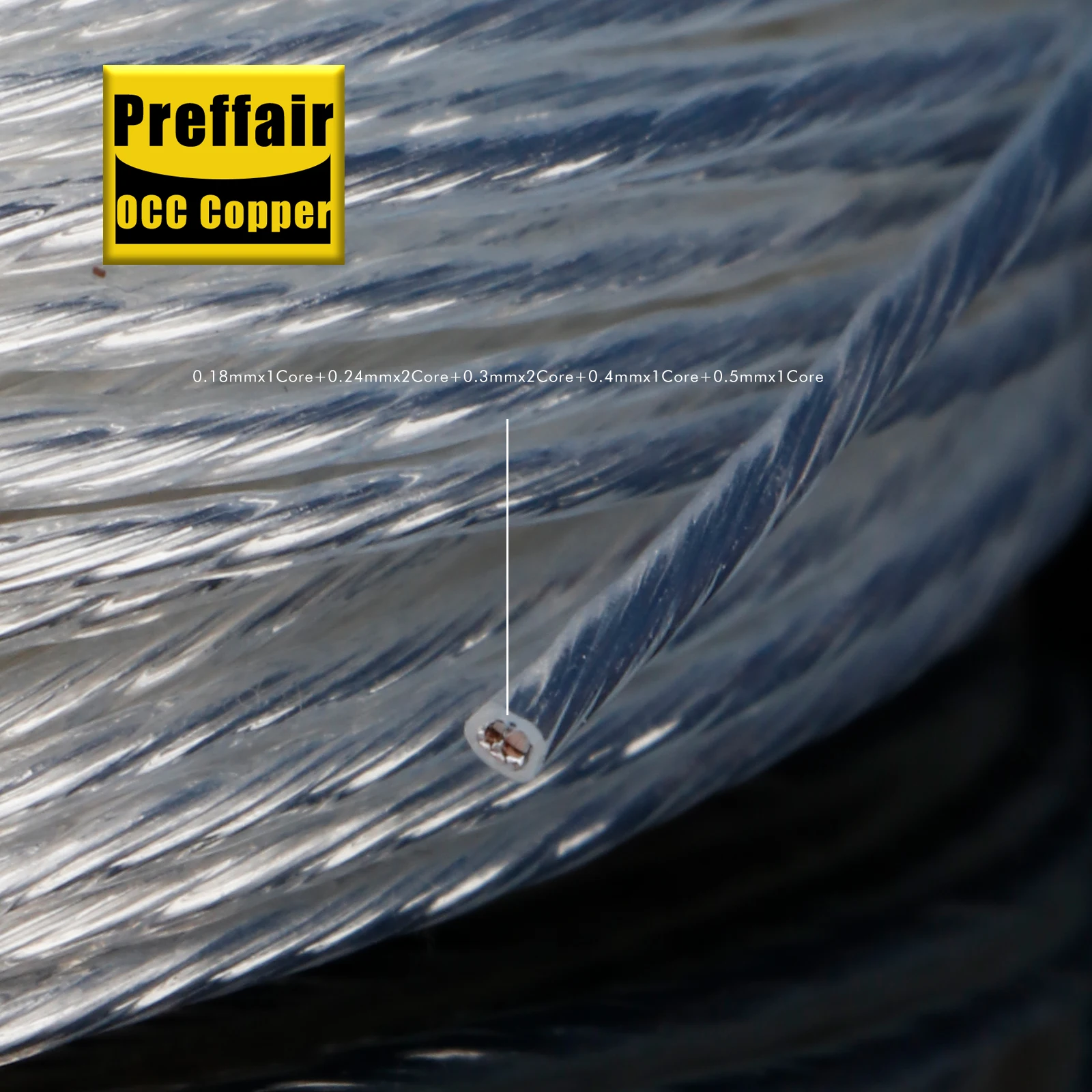 1AG 1Cu Bulk-Kabel 7N OCC Versilbertes DIY Audiophile RCA-Signalkabel für Verstärker DAC TV Auto – Detail 4