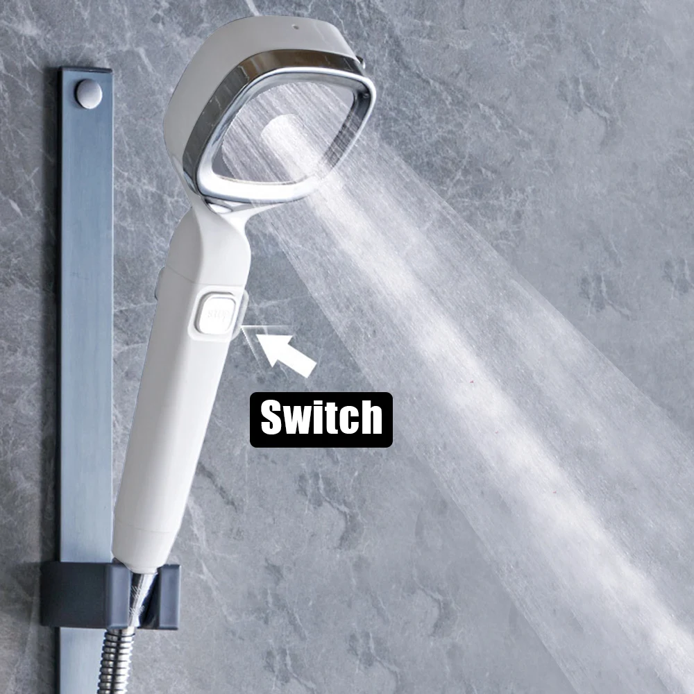 Bathroom supplies High Pressure Shower Head Adjustable With Switch Water Saving Shower Nozzle 4 Modes