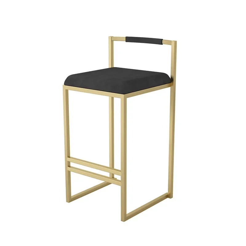 Скандинавский простой барный стул из кованого железа, бытовой повседневный стульчик со спинкой для кормления