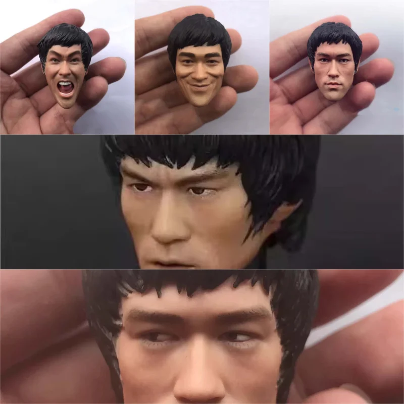 1/6 Asian Martial Arts Stars Head Carving Male Solider Kick-boxing Head Played Model for 12in Action Figure Collection Hobbies