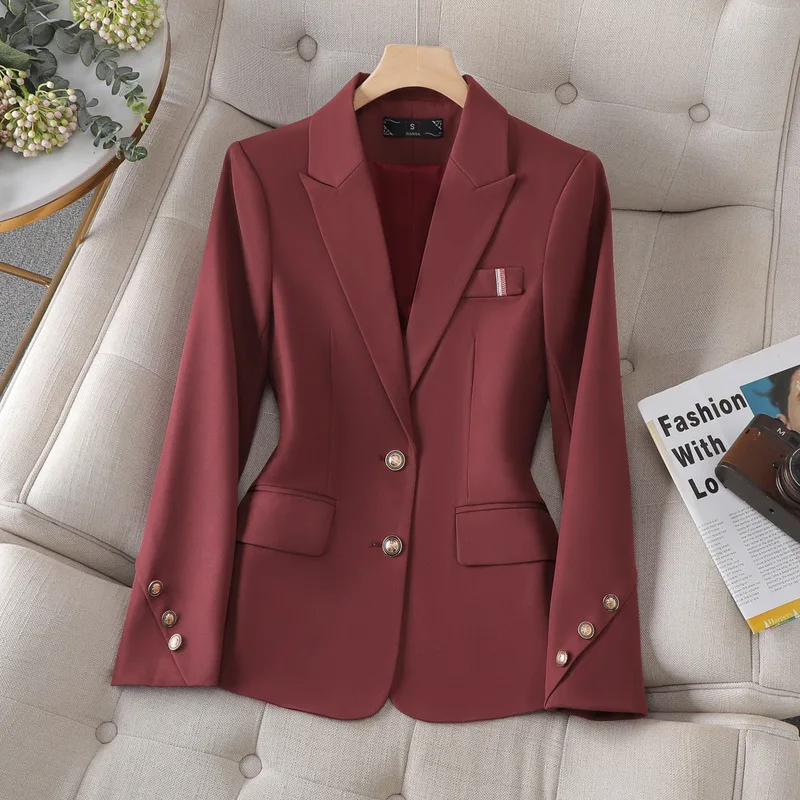 Cotton Women Suit Blazer 1 Piece Female Jacket Spring Office Lady Business Work Wear Fashion Girl Coat High Quality Prom Dress