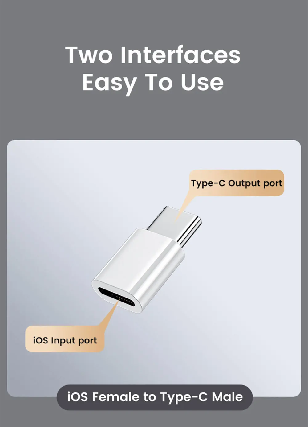 USB C To Lightning Adapter For iOS Male to Type C Female Converter Fast Charging For iPhone 16 Type C IOS Data Transfer Adapter