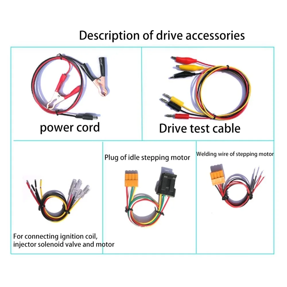 Tester del motore passo-passo dell\'iniettore di prova della bobina di accensione dell\'automobile Tester dello strumento del motore del simulatore di