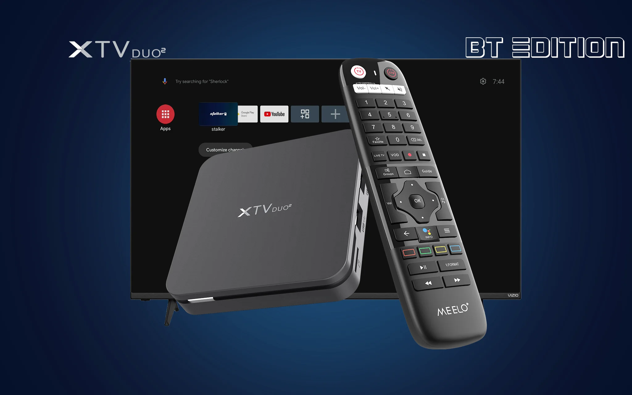 TV Box MEELO Plus XTV DUO2 Stalker2 Amlogic S905W2 Dual WIFI Android 11 مع جهاز تحكم BT