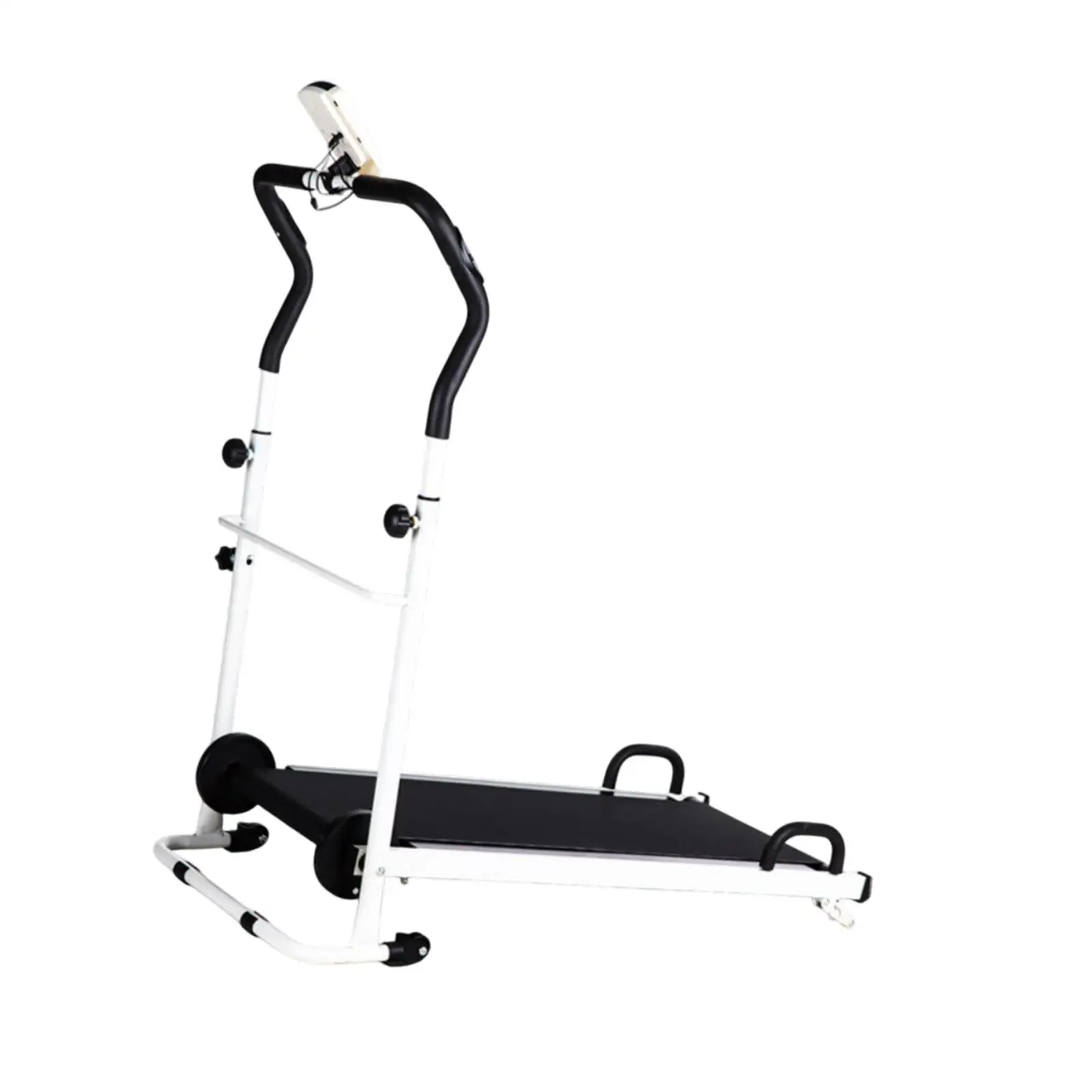 Folding Treadmill Mechanical Stepper with Digital Display Adjustable Slope Fitness Equipment for Household Apartment Exercise