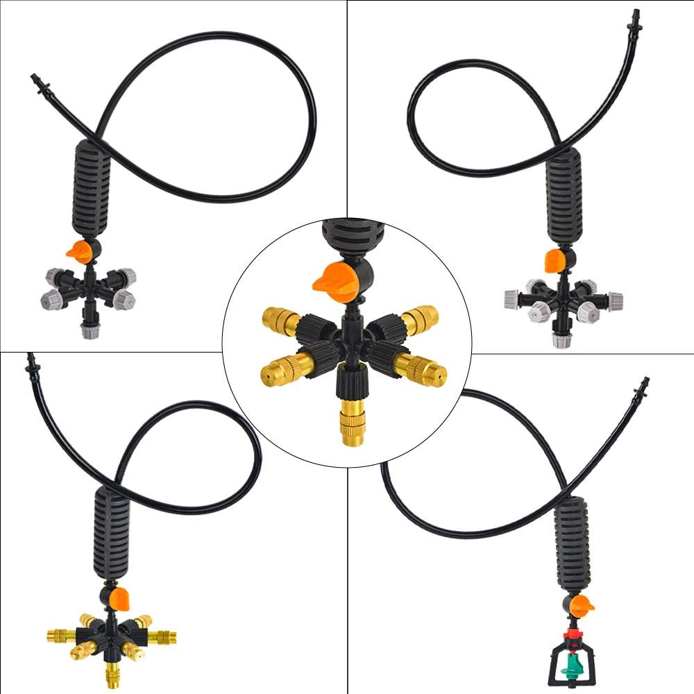 System nawadniania w 5/7 sposób z regulowanym mosiężnym zestawem plastikowy rozpylacz ogrodowego do nawadniania botanicznego