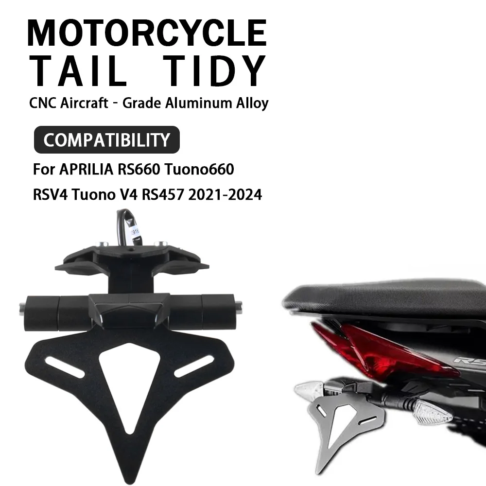 Tail Tidy Fender Eliminator License Plate Holder Bracket accesorios For APRILIA RS660 Tuono660  RSV4 Tuono V4 RS457 2021-2024