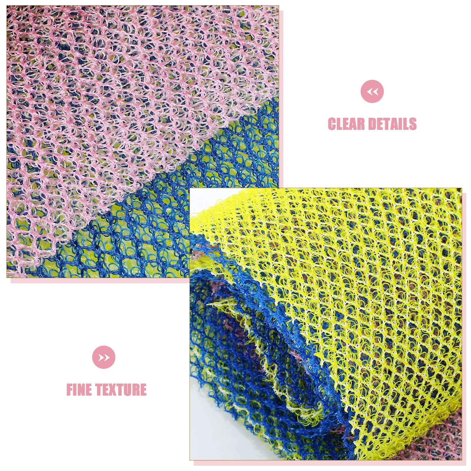 

3 Pcs Bath Towel Exfoliating Shower Washcloths Back Gloves Scrub Cleaning Massage