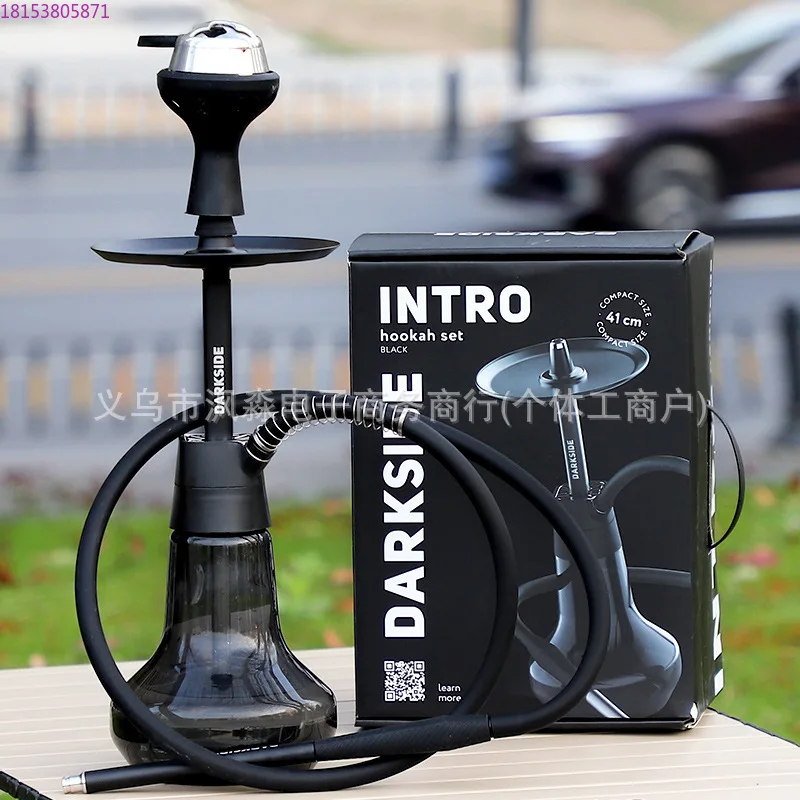 Medium aluminum alloy bar hot sale glass pot pipe tobacco wholesale hookah