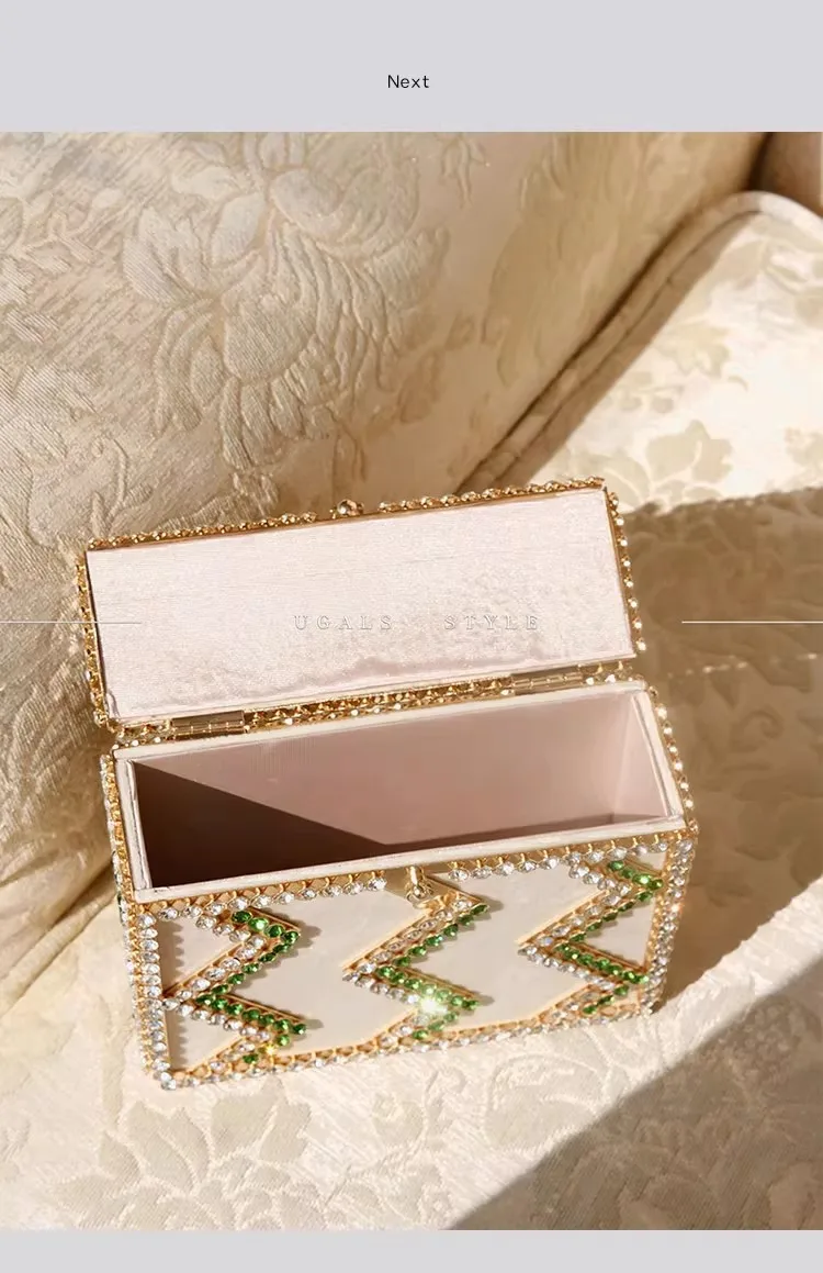 Luxury Designer Glitter Women Handbag Metallic Gold Rhinestones Diamond Evening Bag Wedding Party Clutch Purse Crossbody Bag