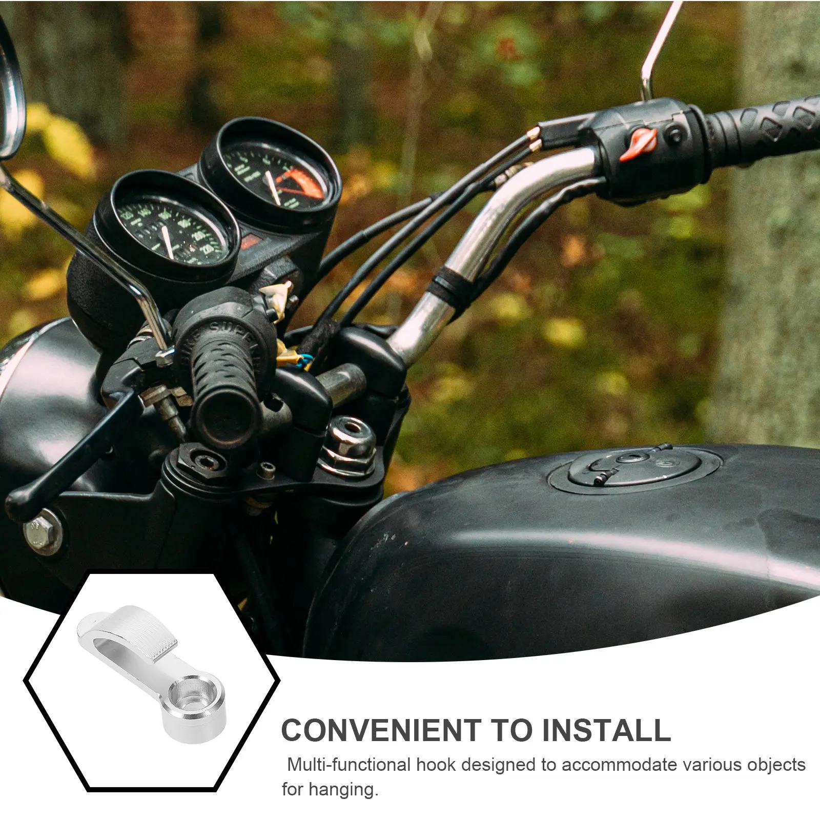 

Мотоциклетный крючок для тяжелых условий эксплуатации, боковое крепление, быстрая установка, компактный дизайн, для хранения сумок и бутылок, крепление на руль мотоцикла.