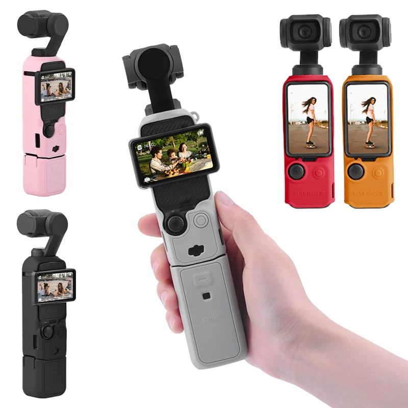Penutup silikon untuk DJI Osmo Pocket 3, casing pelindung lensa lunak gagang kamera Gimbal antigores untuk DJI Osmo Pocket 3 Aksesori