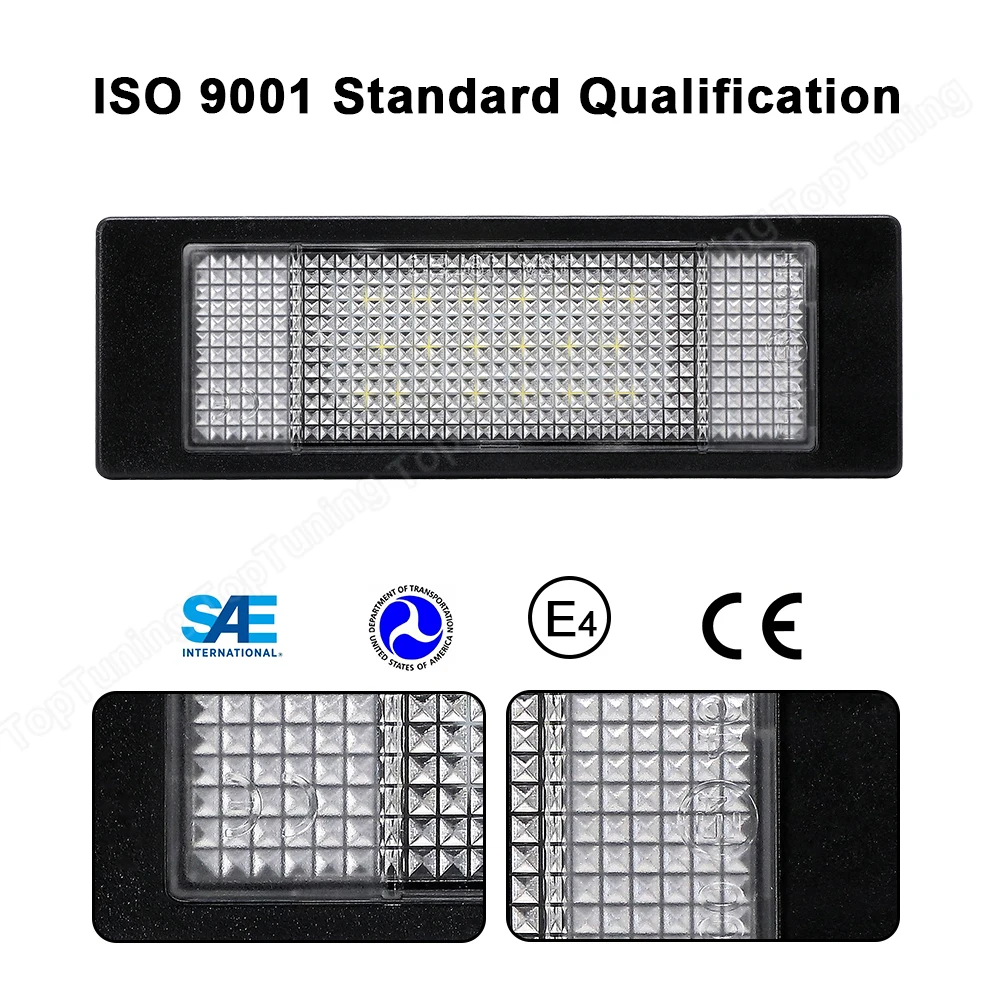 2x For Mini Cooper R55 R60 R61 LED License Number Plate Car Light Lamp For BMW E63 E64 E81 E87 E89 F20 F21