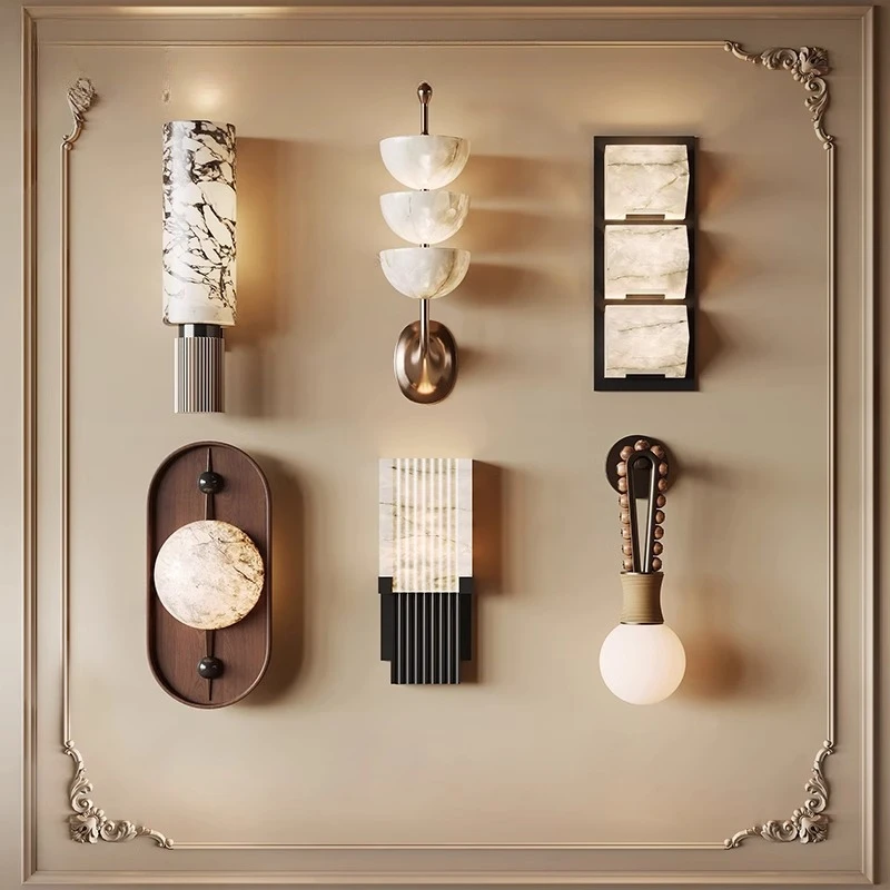 

Postmodern hotel wall lamp simple room corridor living room study designer custom lamp bedroom bedside