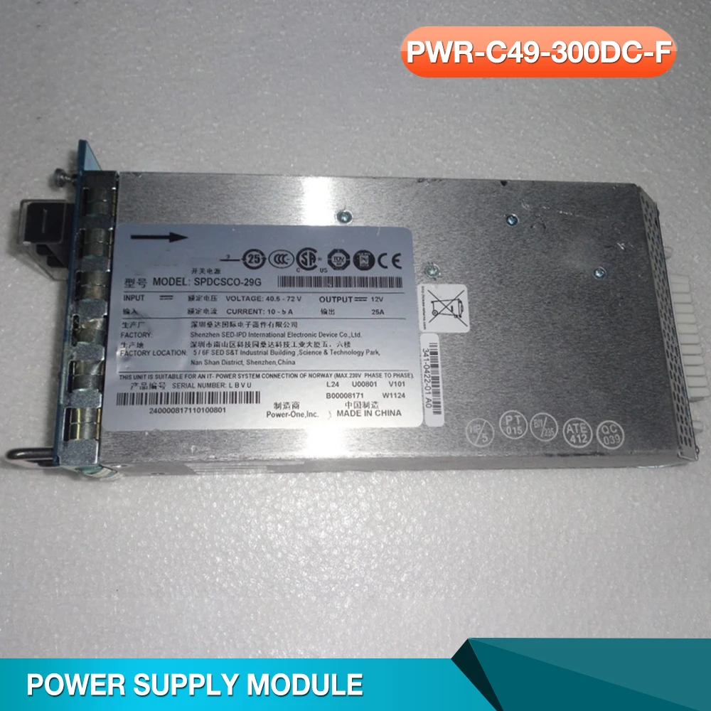 

For CISCO Power Supply Used On WS-C4948-S/E Series Switches PWR-C49-300DC-F