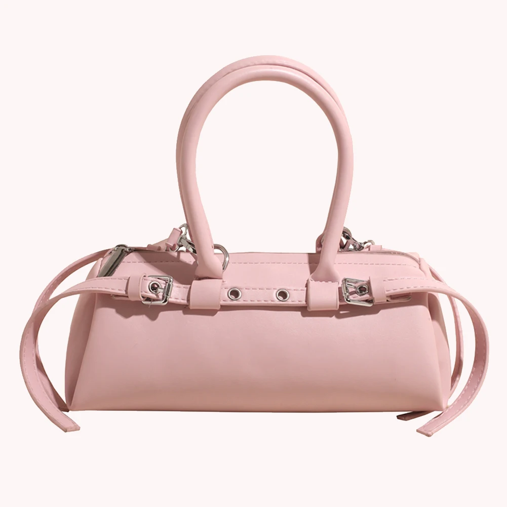

Women Casual Armpit Bag Solid Color All-Match Shoulder Bag Belt Buckle Bag Travel Shopping Commute Date Bag