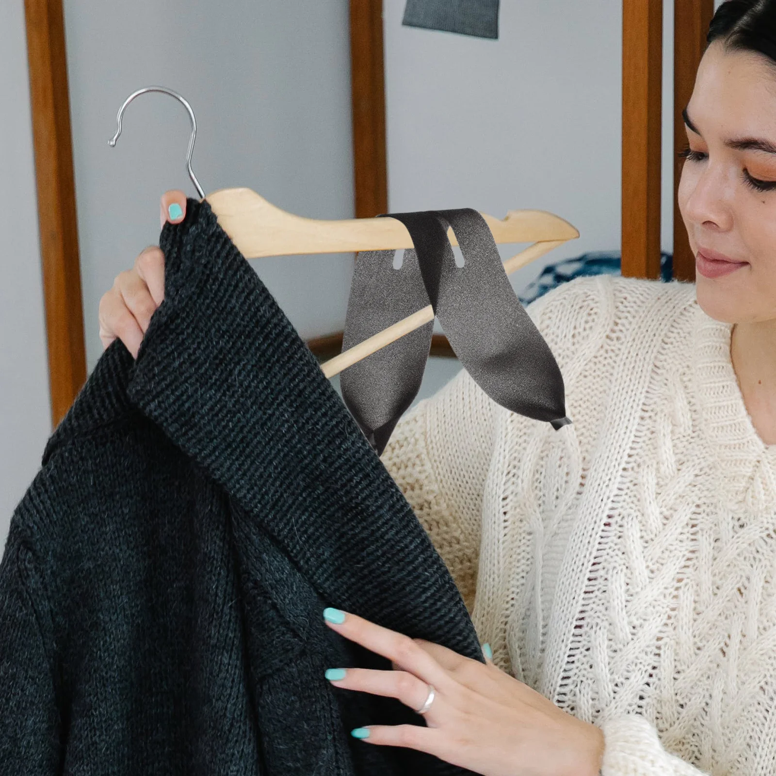 

50pcs Anti-Slip Sponge Cover Lightweight Protective Pad For Clothing Hanger Shoulder Support Home Shop Use Hanger