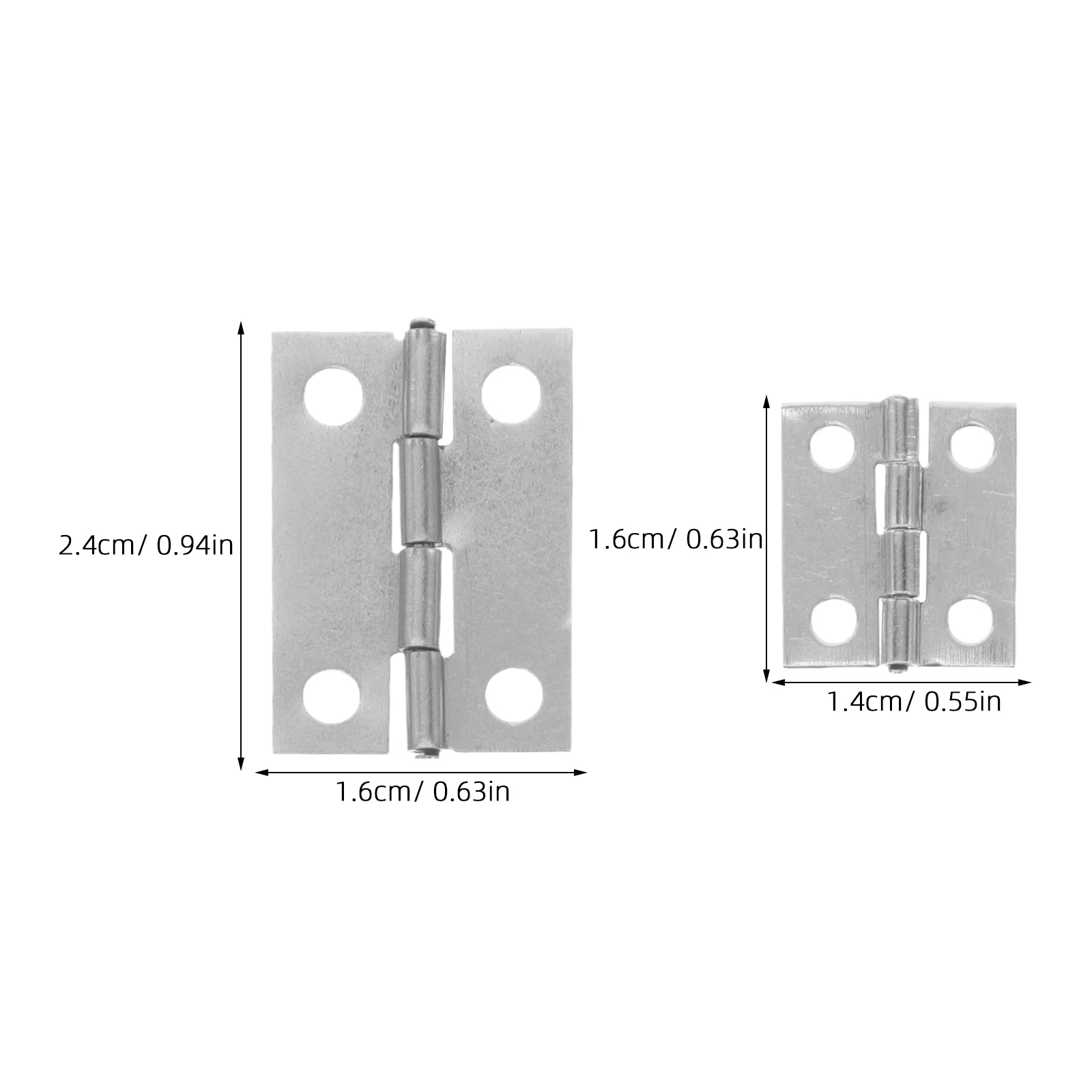 60 Pcs Stainless Steel Miniature Hinge Kitchen Cabinet Hinges Iron Pallet Collar