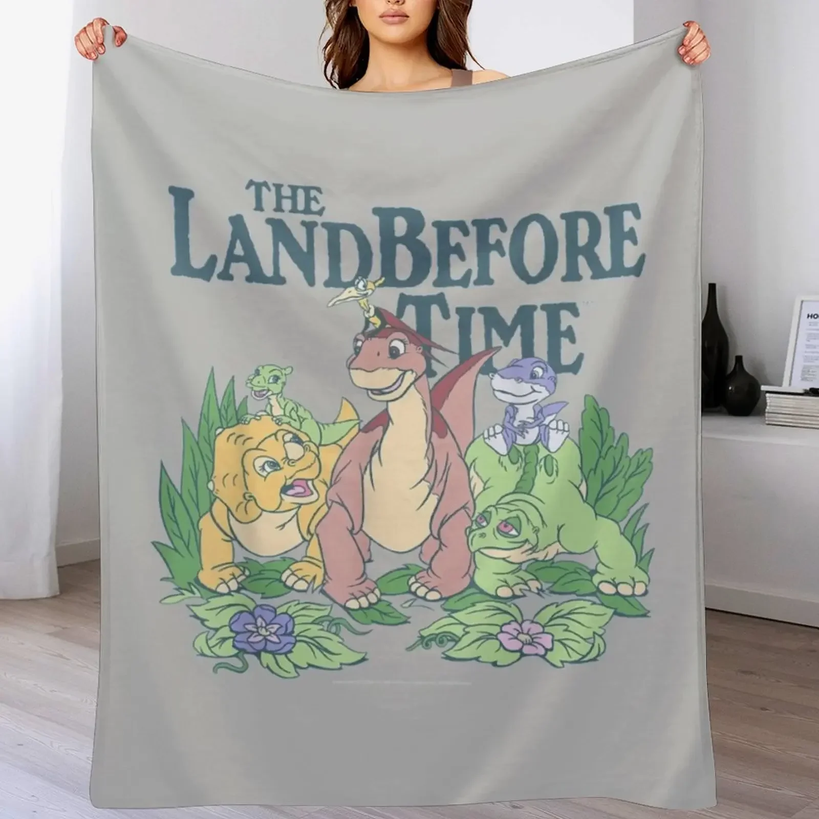 

land before time pastel dinosaur friends Throw Blanket Warm Comfortable Blanket for Office Napping