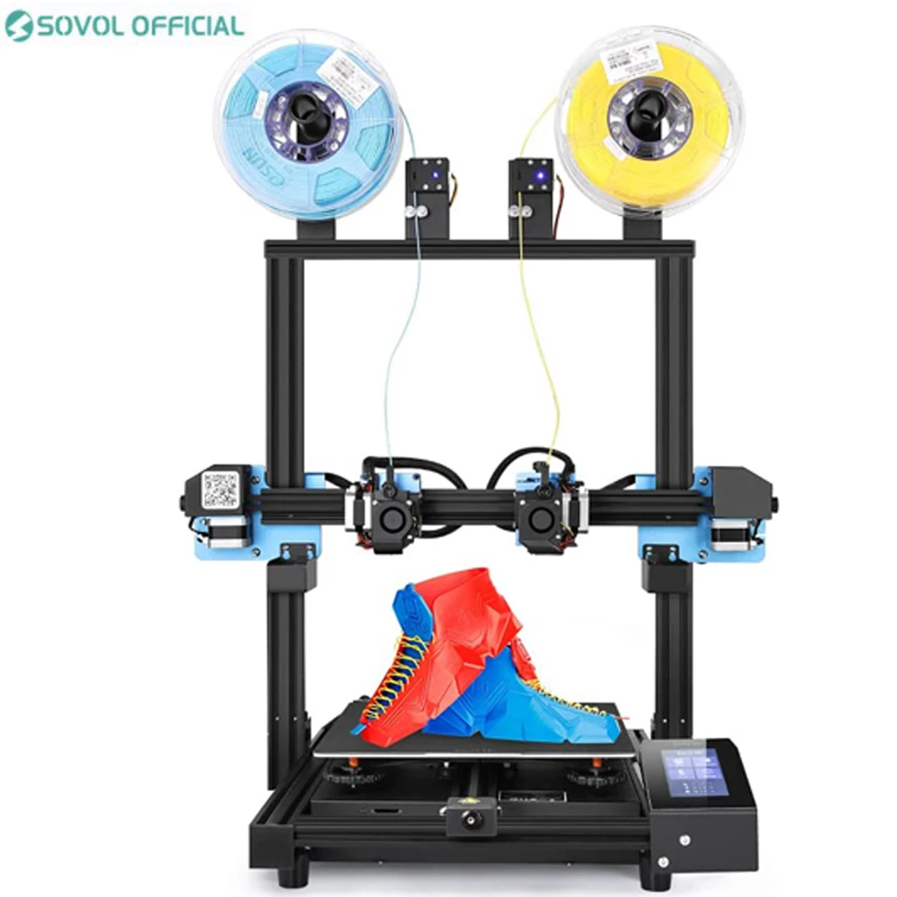 Sovol SV04 3D Printer Independent Dual Extruder IDEX Auto Leveling TMC2209 Silent Driver impressoras 3d Profissional Large Build